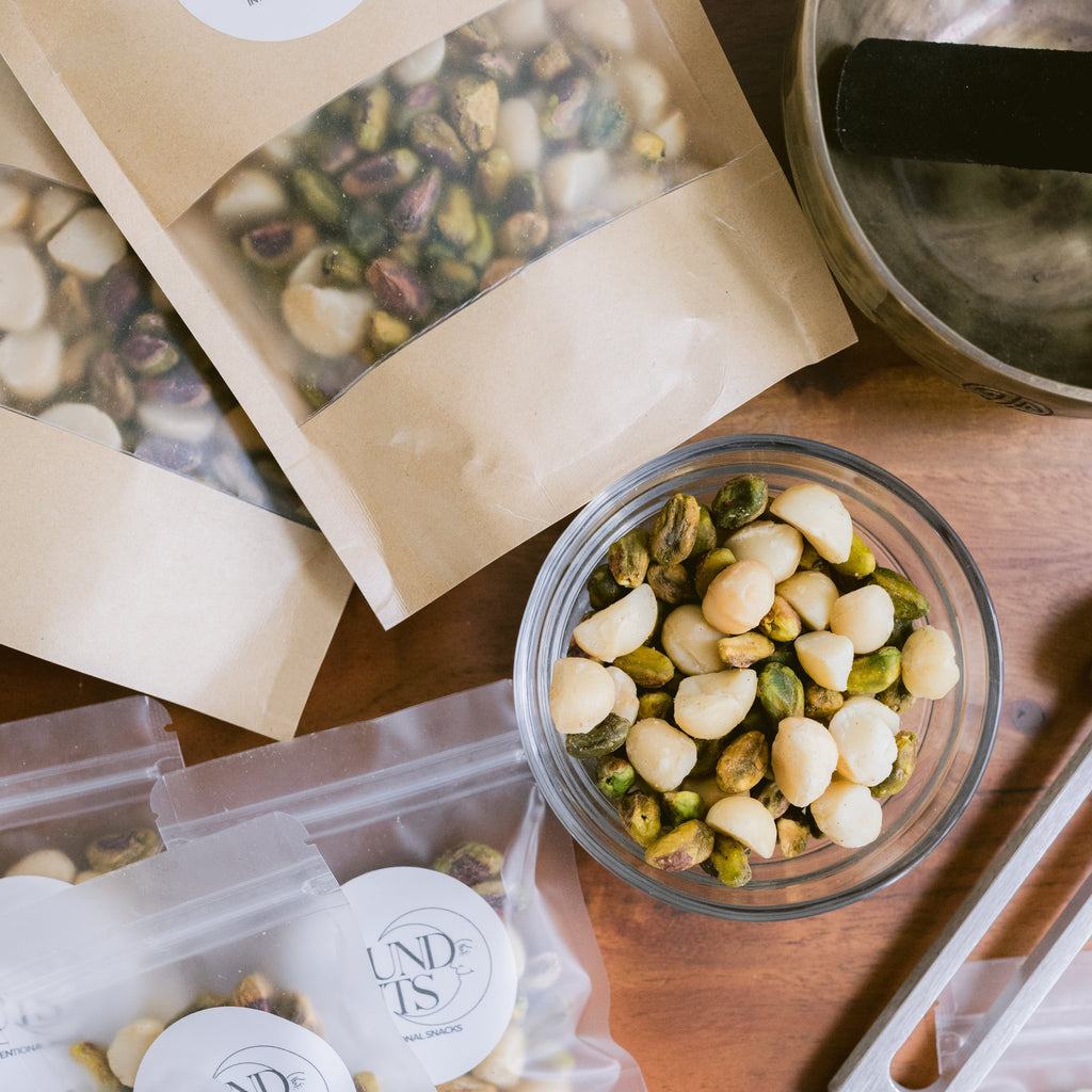 Organic Pistachio & Macadamia Nut Mix, Bathed in Sound Frequencies (Batch 1: Intuition)