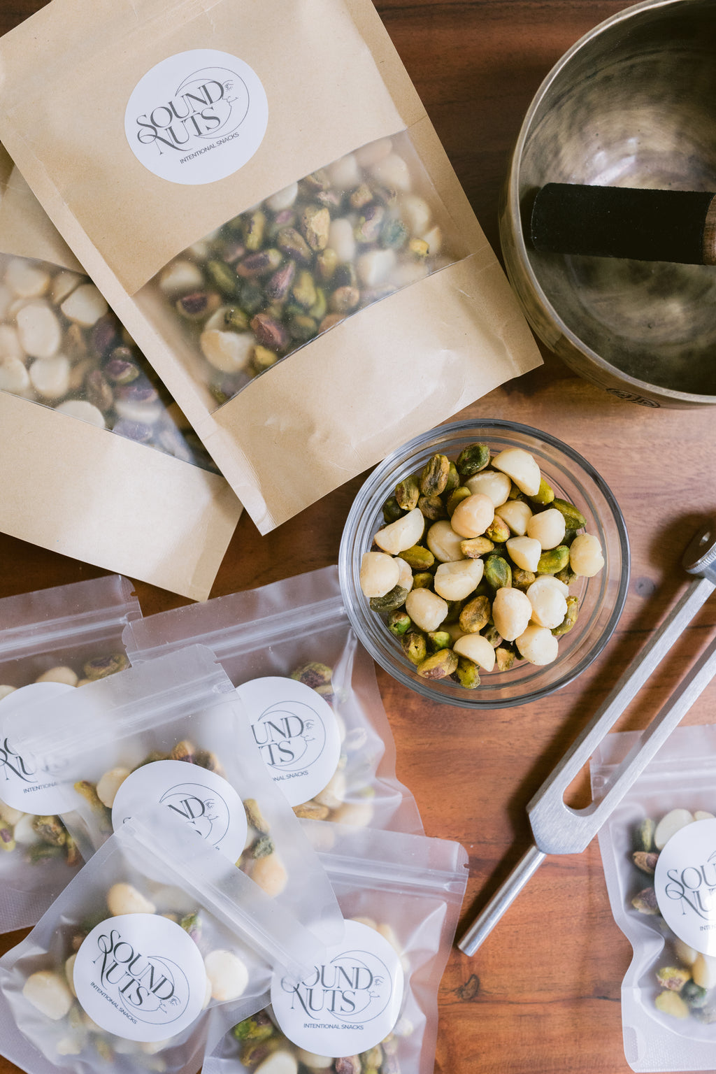 Organic Pistachio & Macadamia Nut Mix, Bathed in Sound Frequencies